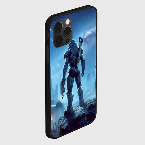 Чехол iPhone 12 Pro Mass Effect - ai art fantasy / 3D-Черный – фото 2