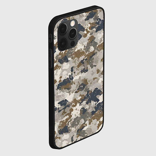 Чехол iPhone 12 Pro Светлый камуфляж / 3D-Черный – фото 2