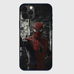 Чехол для iPhone 12 Pro Spider man night, цвет: 3D-черный
