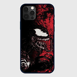 Чехол для iPhone 12 Pro Веном на красном, цвет: 3D-черный