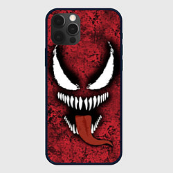 Чехол для iPhone 12 Pro Веном красный и черный симбиот, цвет: 3D-черный