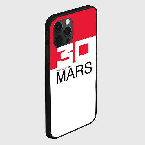 Чехол iPhone 12 Pro 30 Seconds to Mars poster / 3D-Черный – фото 2