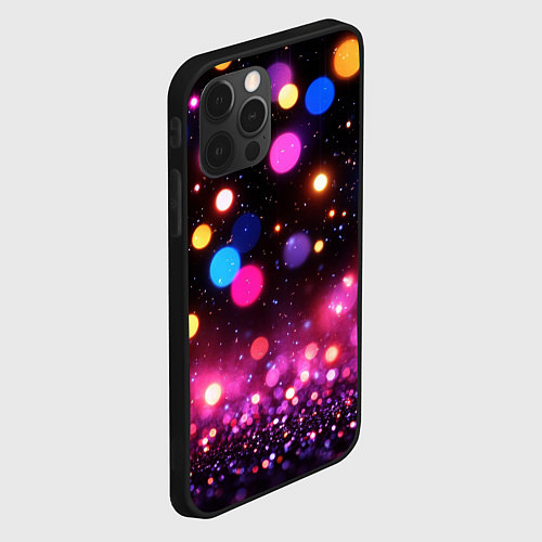Чехол iPhone 12 Pro Сияние и блестяшки / 3D-Черный – фото 2