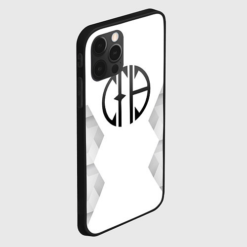 Чехол iPhone 12 Pro Pantera white poly / 3D-Черный – фото 2