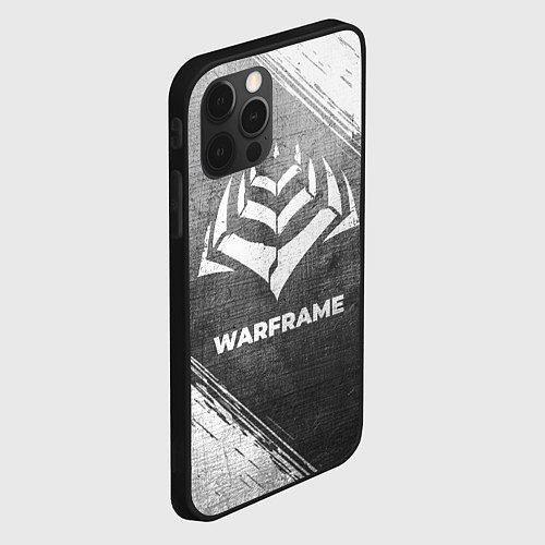 Чехол iPhone 12 Pro Warframe - grey gradient / 3D-Черный – фото 2