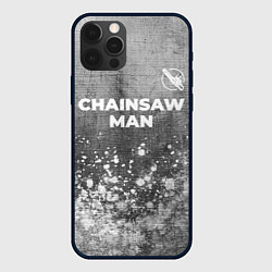 Чехол iPhone 12 Pro Chainsaw Man - grey gradient посередине