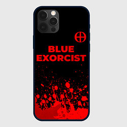 Чехол для iPhone 12 Pro Blue Exorcist - red gradient посередине, цвет: 3D-черный