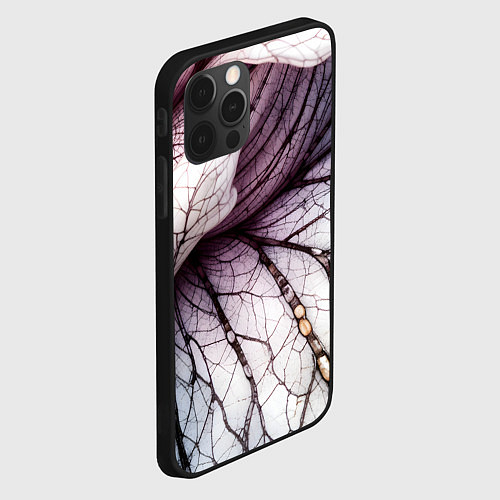 Чехол iPhone 12 Pro Раскрытый цветок / 3D-Черный – фото 2