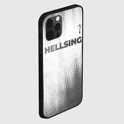 Чехол iPhone 12 Pro Hellsing - white gradient посередине / 3D-Черный – фото 2