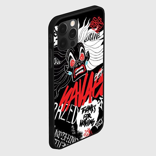 Чехол iPhone 12 Pro Круэлла - big pictures / 3D-Черный – фото 2