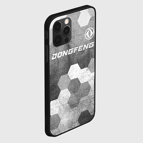 Чехол iPhone 12 Pro Dongfeng - grey gradient посередине / 3D-Черный – фото 2