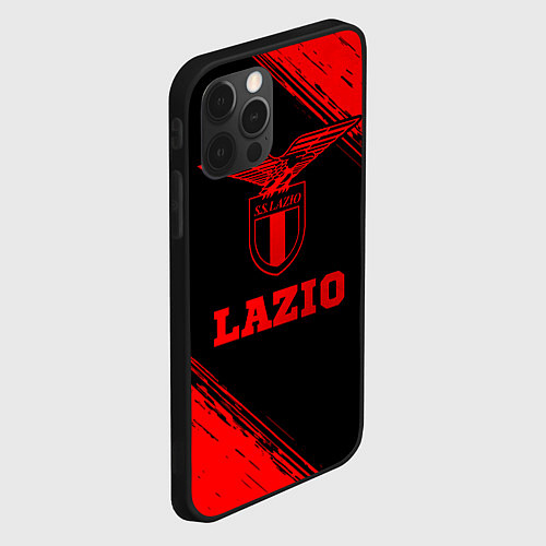 Чехол iPhone 12 Pro Lazio - red gradient / 3D-Черный – фото 2