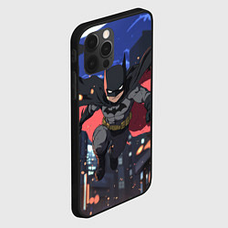 Чехол для iPhone 12 Pro Злой Бэтмен в полете, цвет: 3D-черный — фото 2