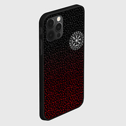 Чехол для iPhone 12 Pro Компас викингов вегвизир в рунах - символ удачи, цвет: 3D-черный — фото 2