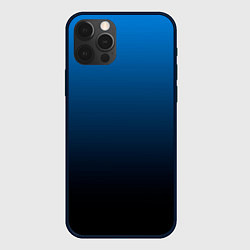 Чехол для iPhone 12 Pro Blue gradient, цвет: 3D-черный