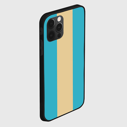 Чехол iPhone 12 Pro Color blue beige / 3D-Черный – фото 2