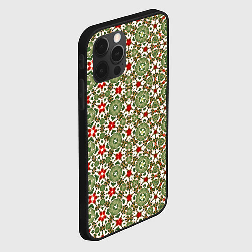 Чехол iPhone 12 Pro Геометрическая метаморфоза / 3D-Черный – фото 2