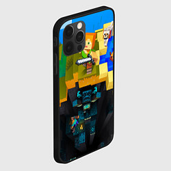 Чехол для iPhone 12 Pro Майнкрафт - раскопки, цвет: 3D-черный — фото 2