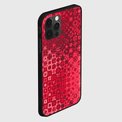 Чехол для iPhone 12 Pro Текстура красное мерцание, цвет: 3D-черный — фото 2