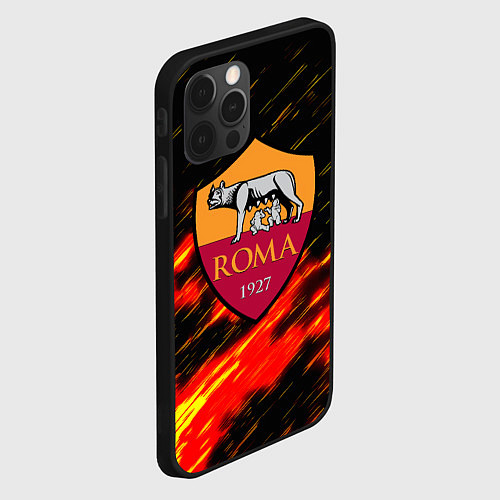 Чехол iPhone 12 Pro Romo огненные штрихи / 3D-Черный – фото 2