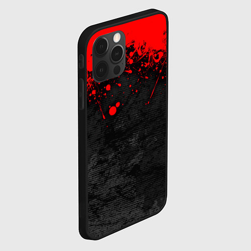 Чехол iPhone 12 Pro Брызги краски / 3D-Черный – фото 2