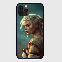 Чехол для iPhone 12 Pro Цири на фоне искр, цвет: 3D-черный