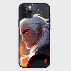 Чехол для iPhone 12 Pro Ведьмак в аниме стиле, цвет: 3D-черный