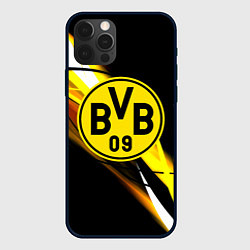 Чехол для iPhone 12 Pro Borussia спортивная геометрия, цвет: 3D-черный