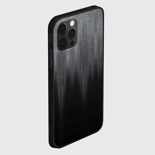 Чехол iPhone 12 Pro Тёмный серый стёртый эффект / 3D-Черный – фото 2