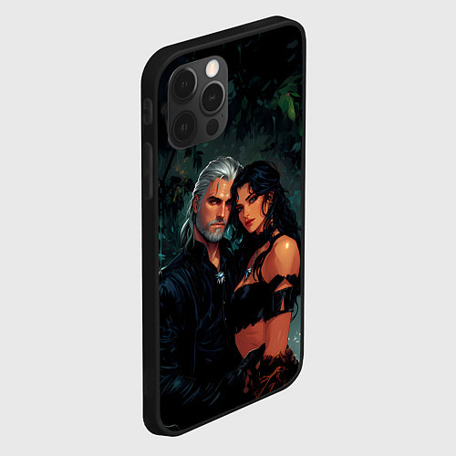 Чехол iPhone 12 Pro Йеннифэр и Геральт снова вместе / 3D-Черный – фото 2