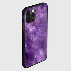 Чехол для iPhone 12 Pro Абстракция - violet oil painting, цвет: 3D-черный — фото 2