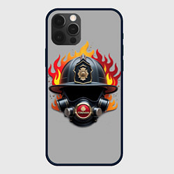 Чехол для iPhone 12 Pro Пожарник, цвет: 3D-черный