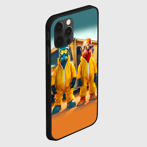 Чехол iPhone 12 Pro Zoidberg and Bender - Breaking bad soap opera / 3D-Черный – фото 2