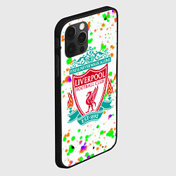 Чехол для iPhone 12 Pro Liverpool брызги красок текстура, цвет: 3D-черный — фото 2