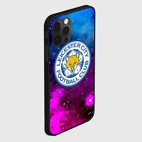 Чехол iPhone 12 Pro Лестер сити космос / 3D-Черный – фото 2