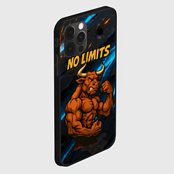 Чехол для iPhone 12 Pro No limits сильный бык, цвет: 3D-черный — фото 2