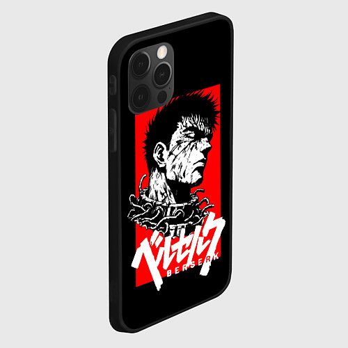 Чехол iPhone 12 Pro Берсерк аниме / 3D-Черный – фото 2