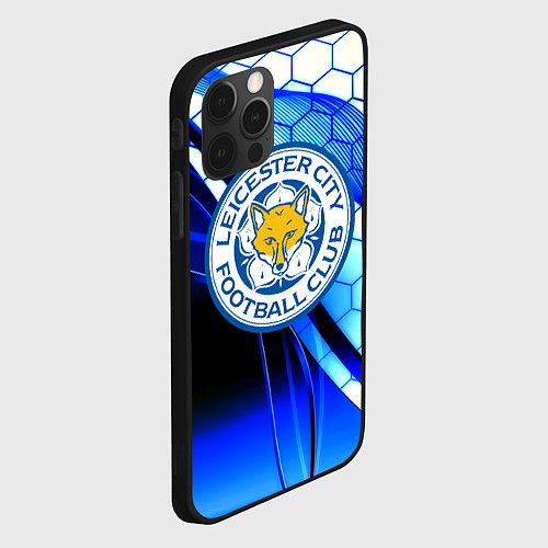 Чехол iPhone 12 Pro Лестер сити броня соты / 3D-Черный – фото 2