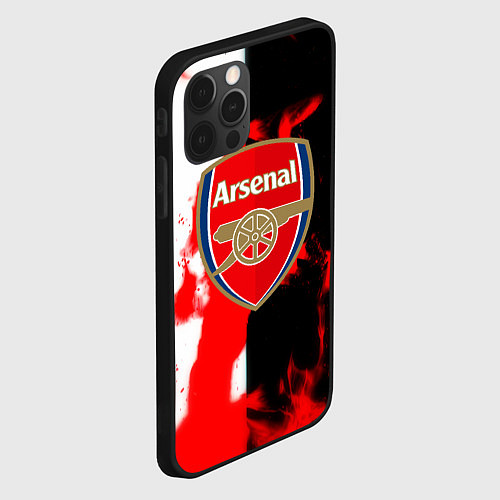 Чехол iPhone 12 Pro Арсенал огонь / 3D-Черный – фото 2
