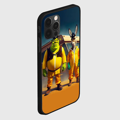 Чехол iPhone 12 Pro Шрек и Данки пустились во все тяжкие / 3D-Черный – фото 2