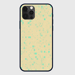 Чехол для iPhone 12 Pro Color beige turquoise, цвет: 3D-черный