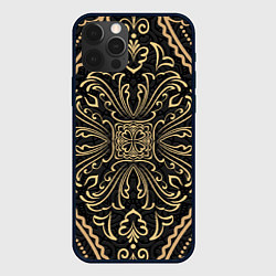 Чехол для iPhone 12 Pro Народный орнамент русский, цвет: 3D-черный