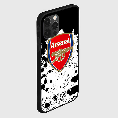 Чехол iPhone 12 Pro Арсенал черно белые краски / 3D-Черный – фото 2