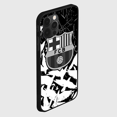 Чехол iPhone 12 Pro Barcelona черно белые птицы / 3D-Черный – фото 2