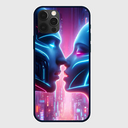 Чехол для iPhone 12 Pro Cyber love - metropolis neon glow, цвет: 3D-черный