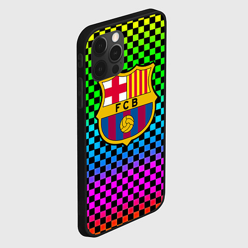Чехол iPhone 12 Pro Barcelona gradient neon / 3D-Черный – фото 2