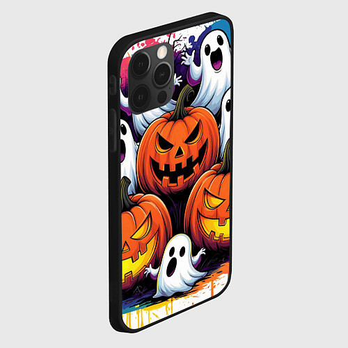 Чехол iPhone 12 Pro Happy Halloween 25 / 3D-Черный – фото 2