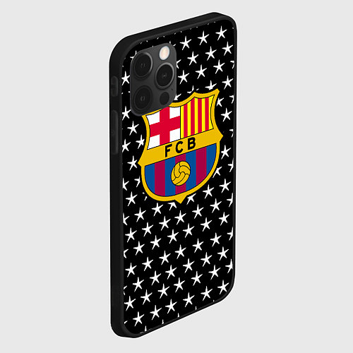 Чехол iPhone 12 Pro Barcelona звезды / 3D-Черный – фото 2