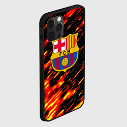Чехол для iPhone 12 Pro Barcelona штрихи огненные, цвет: 3D-черный — фото 2