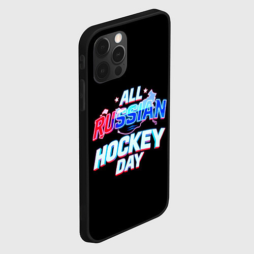 Чехол iPhone 12 Pro Hockey day / 3D-Черный – фото 2